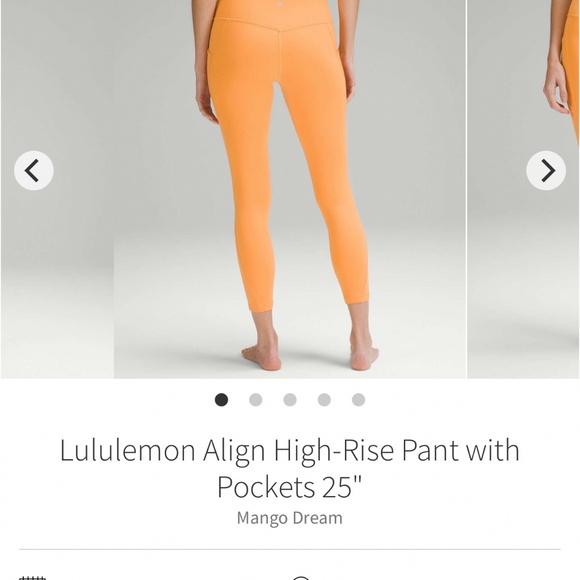 Pants - Lululemon Align high rise WITH POCKETS *MANGO DREAM